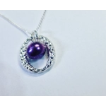 Snake Skin Effect Oval Pendant