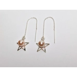 Thread Through Star Earrings