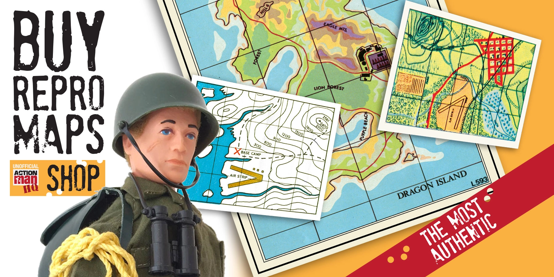 THE No.1 MOST AUTHENTIC ACTION MAN AND GI JOE REPRO MAPS AVAILABLE