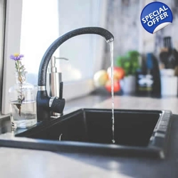 Marble Sink and Single Hole Faucet