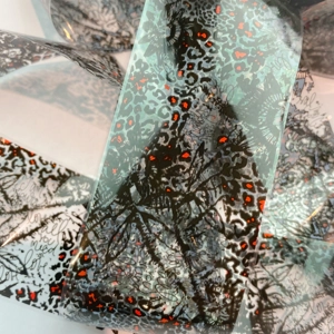 Red Leopard Nail Art Foil - 1 Meter