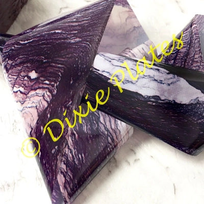 Purple Marble Nail Art ..