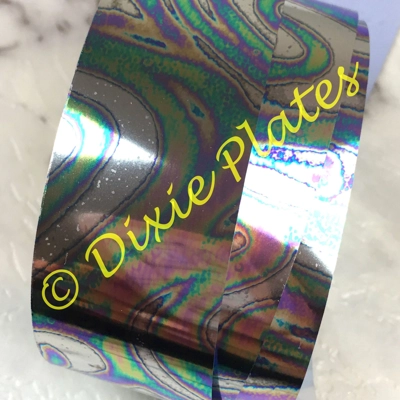 Silver Rainbow Nail Art..