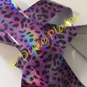 Purple Holo Leopard Nail Art Foil - 1 Meter