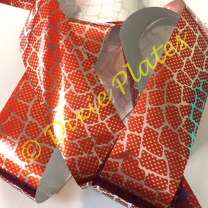 Orange Crackle Nail Art Foil - 1 Meter