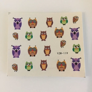 Cute Owl Water Decals