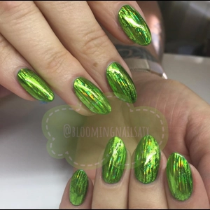 Laser Light Lime Nail Art Foil - 1 Meter