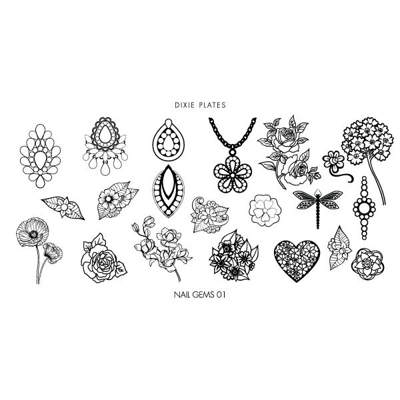 Dixie Plates Nail Gems ..