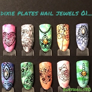 Dixie Plates Nail Gems Mini Plate