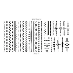 Dixie Plates Lines 01 Mini Plate