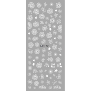 White Lace Floral Water Decals