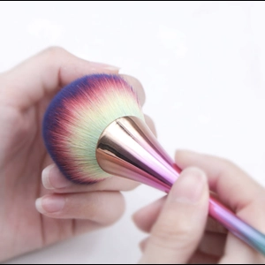 Rainbow Ombre Fluffy Duster Brush