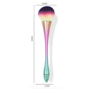 Rainbow Ombre Fluffy Duster Brush