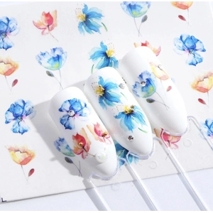 Blue Poppy Water Decals