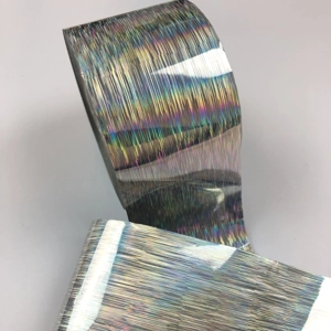 Laser Light Holographic Silver Nail Art Foil - 1 Meter
