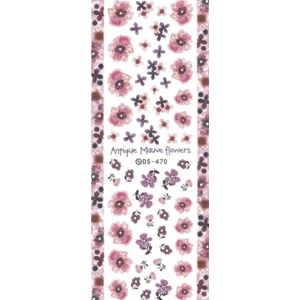 Antique Mauve Flower Water Decals