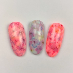 Pink Pansies Nail Art Foil - 1 Meter