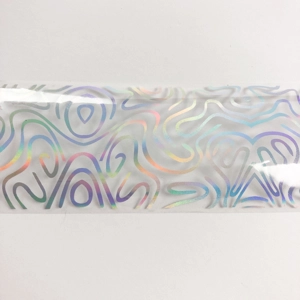 Silver Holo Squiggles Nail Art Foil - 1 Meter
