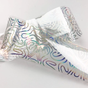 Silver Holo Squiggles Nail Art Foil - 1 Meter