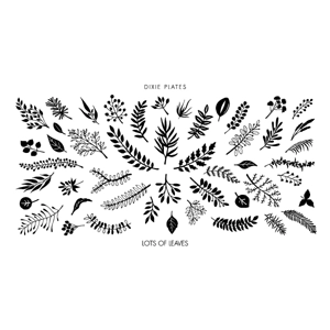 Dixie Plates Lots of Leaves 01 Mini Plate