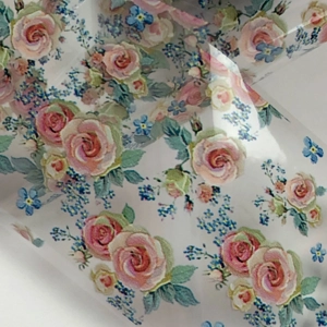 Vintage Roses Nail Art Foil - 1 Meter