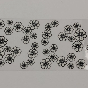 Black & White Primrose Nail Art Foil - 1 Meter