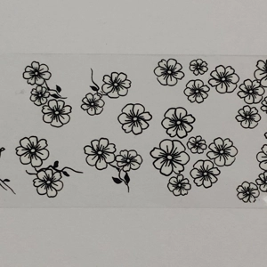 Black & White Primrose Nail Art Foil - 1 Meter