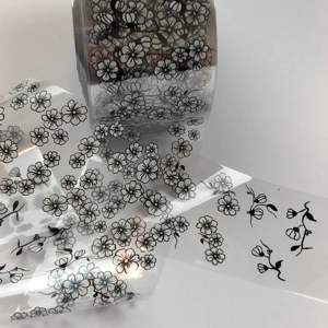 Black & White Primrose Nail Art Foil - 1 Meter