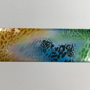Rainbow Leopard - Yellow/Blue/Green Nail Art Foil - 1 Meter