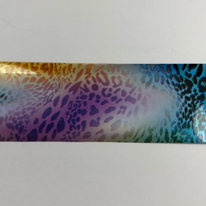 Rainbow Leopard - Purple/Blue/Yellow Nail Art Foil - 1 Meter