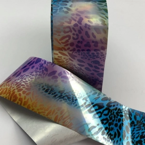 Rainbow Leopard - Purple/Blue/Yellow Nail Art Foil - 1 Meter