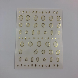 Gold Gemstone Outline Stickers - Choose From 4 Designs