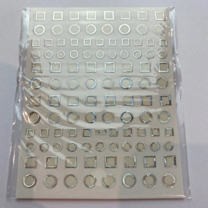 Silver Holographic Outline Stickers