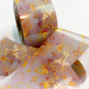 Pink & Gold Marble Nail Art Foil - 1 Meter