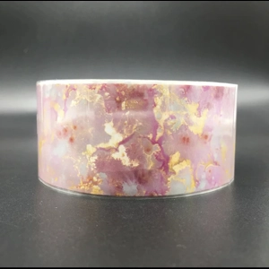 Pink & Gold Marble Nail Art Foil - 1 Meter