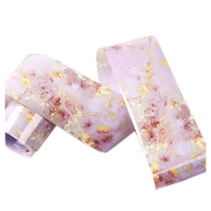 Pink & Gold Marble Nail Art Foil - 1 Meter