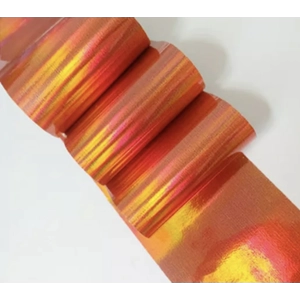 Holographic Burnt Orange Nail Art Foil - 1 Meter