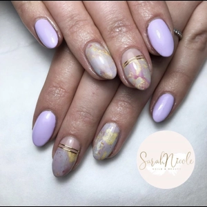 Pink & Gold Marble Nail Art Foil - 1 Meter