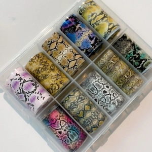 Sensational Snake Print Nail Art Foil - Box of 10