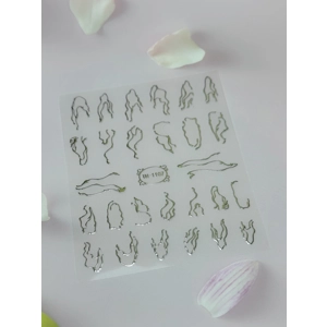 *** NEW *** Liquid Silver Nail Art Stickers