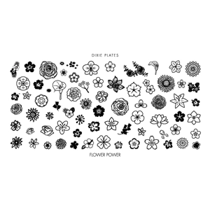 ***** NEW ***** Dixie Plates Flower Power Mini Plate