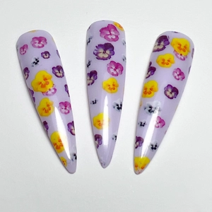*** NEW *** Viola Pansies Nail Art Foil - 1 Meter