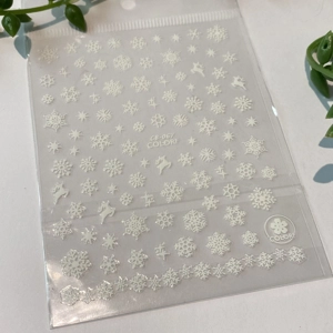 White Snowflake Nail Art Stickers