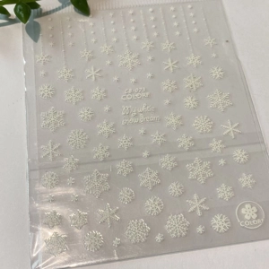 White Christmas Nail Art Stickers