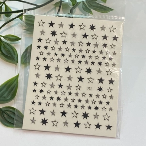Black Star Nail Art Stickers