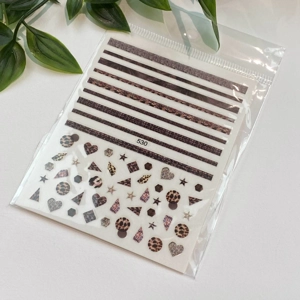 Animal Print Shapes Nail Art Stickers