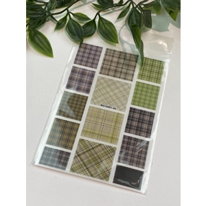 Pretty Plaid Green Nail Art Stickers