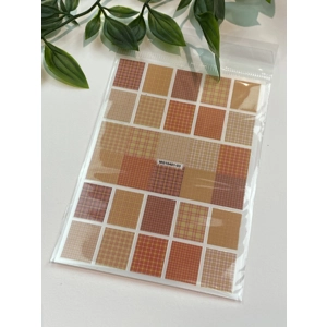 Pretty Plaid Orange Nail Art Stickers