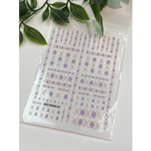 Preppy Plaid Pink Nail Art Stickers