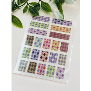 Preppy Plaid Nail Art Stickers